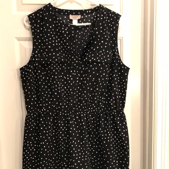 LOFT Dresses & Skirts - Black and white polka dot dress from Loft.